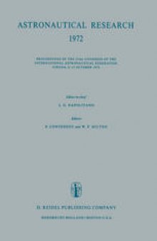 Astronautical Research 1972: Proceedings of the 23rd Congress of the International Astronautical Federation Vienna, 8–15 October 1972