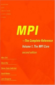 MPI: The Complete Reference