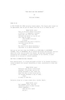 The Ghost and the Darkness - Screenplay