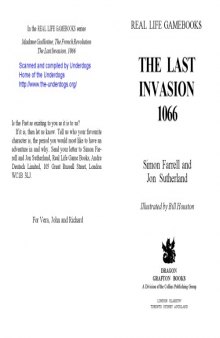 The Last Invasion: 1066 (Dragon Real Life Game Books)
