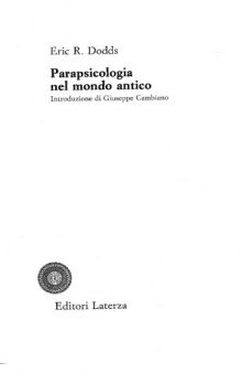 Parapsicologia nel mondo antico