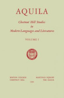 Aquila: Chestnut Hill Studies in Modern Languages and Literatures