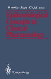 Epidemiological Concepts in Clinical Pharmacology