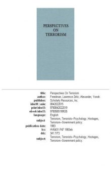 Perspectives on terrorism