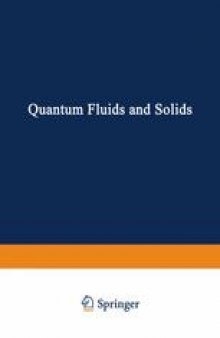 Quantum Fluids and Solids