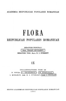 Flora republicae popularis Romanicae [Cucurbitaceae -- Compositae (1) ]. Bucuresti