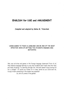 English for Use and Amusement