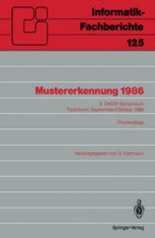 Mustererkennung 1986: 8. DAGM-Symposium Paderborn, 30. September–2. Oktober 1986 Proceedings