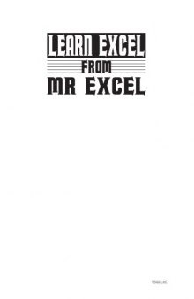 Learn Excel from Mr Excel