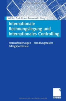 Internationale Rechnungslegung und Internationales Controlling  German 