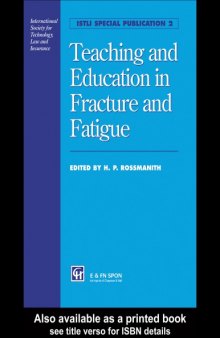 Teaching and education in fracture and fatigue