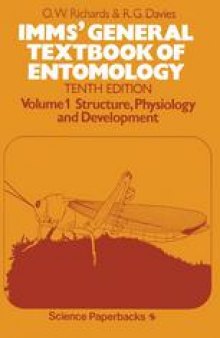 IMMS’ General Textbook of Entomology: Volume I: Structure, Physiology and Development