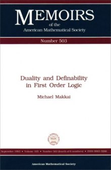 503 Duality and Definability in First Order Logic