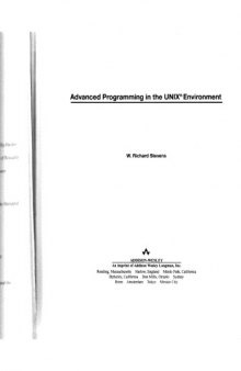 Advanced programming in the UNIX environment