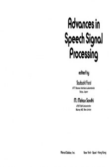 Advances in speech signal processing