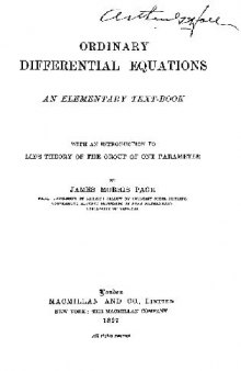 Ordinary Differential Equations