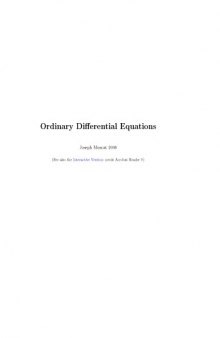 Ordinary Differential Equations [expository notes]