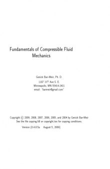 Fundamentals of Compressible Fluid Mechanics