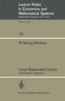 Linear Multivariable Control: A Geometric Approach