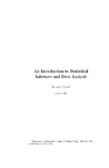 Introduction to statistical inference and data analysis