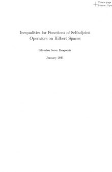 Inequalities for functions of selfadjoint operators in Hilbert spaces