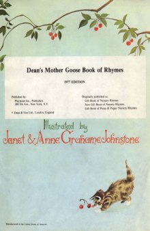 Deans Mother Goose Book of Rhymes