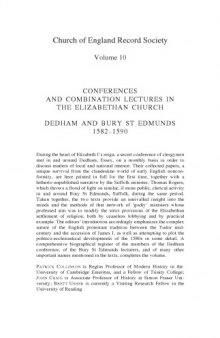 Conferences and Combination Lectures in the Elizabethan Church: Dedham and Bury St Edmunds, 1582-1590 (Church of England Record Society)