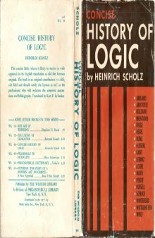 Concise history of logic