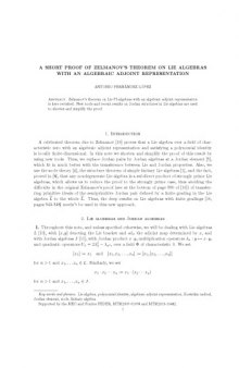 A short proof of Zelmanov’s theorem on Lie algebras with an algebraic adjoint representation