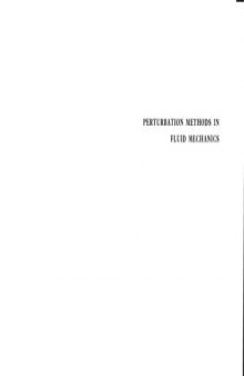 Perturbation Methods in Fluid Mechanics