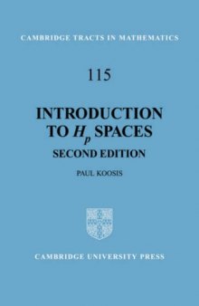 Introduction to Hp Spaces (Cambridge Tracts in Mathematics)