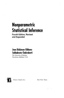 Nonparametric statistical inference