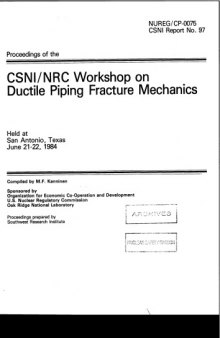 Ductile Piping Fracture Mechanics (csni84-97)