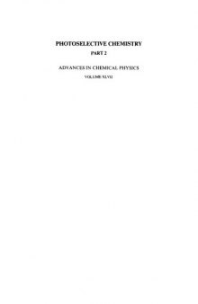 Advances in Chemical Physics (Wiley Series in Probability and Mathematical Statistics)