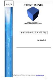 Oracle-Testking-Ocp 1z0-007-Oracle 9i Intro To Plsql-v2 0