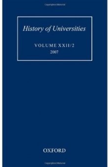 History of Universities: Volume XXII 2