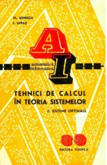 Tehnici de calcul în teoria sistemelor. Vol. 2: Sisteme optimale 