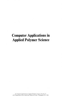Computer Applications in Applied Polymer Science