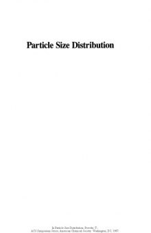 Particle Size Distribution. Assessment and Characterization