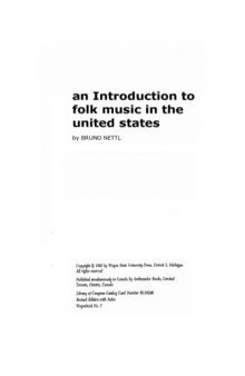 An Introduction to Folk Music in the United States