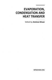 Evaporation, Condensation and Heat transfer  