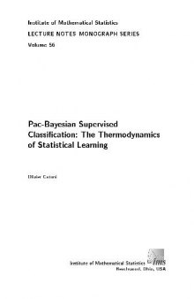 Pac-Bayesian supervised classification: The thermodynamics of statistical learning