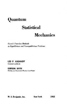 Quantum statistical mechanics