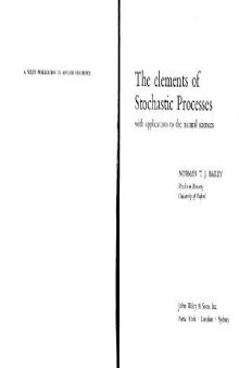 The elements of stochastic processes, with applications to natural sciences