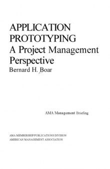 Application prototyping: a project management perspective  