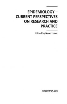 Epidemiology -Current Perspectives on Research, Practice