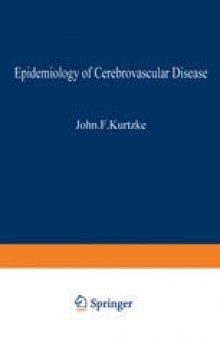 Epidemiology of Cerebrovascular Disease