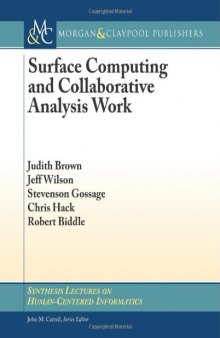 Surface Computing and Collaborative Analysis Work