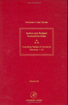 Author and Subject Cumulative Index: Including Tables of Contents, Volumes 1–31
