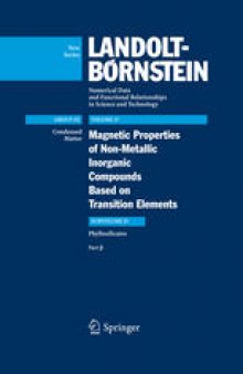 Magnetic Properties of Non-Metallic Inorganic Compounds Based on Transition Elements